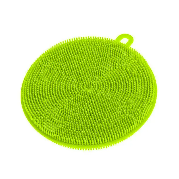 Губка мочалка прихватка для посуду силіконова Better Sponge 4 в 1, Kitchen Master Салатовий 85752