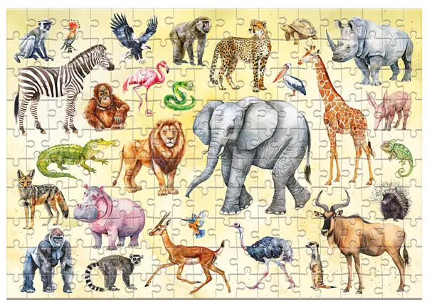Монтессорі пазл Dodo Тварини Сафарі, 200 елементів (300628) - фото 2