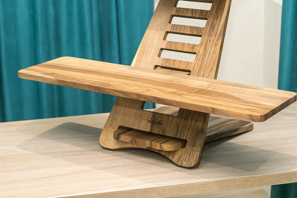 Эргономичный столик Wooden Amsterdam для ноутбука 18 мм Орех (WA-5.2) - фото 14
