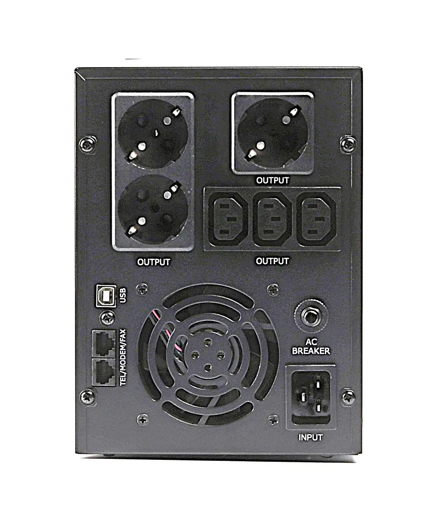 Джерело безперебійного живлення EnerGenie EG-UPS-036 3000VA 1800W лінійно-інтерактивний AVR, 3 євророзетки, USB, RJ-45 - фото 2