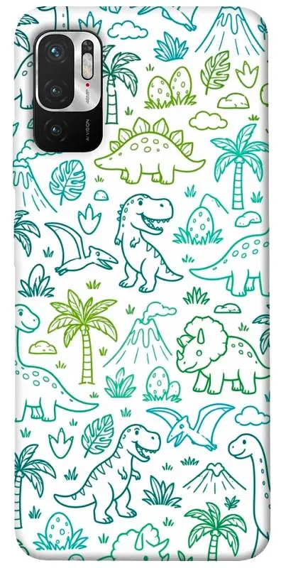 TPU чохол Demsky Dino pattern для Xiaomi Redmi Note 10 5G