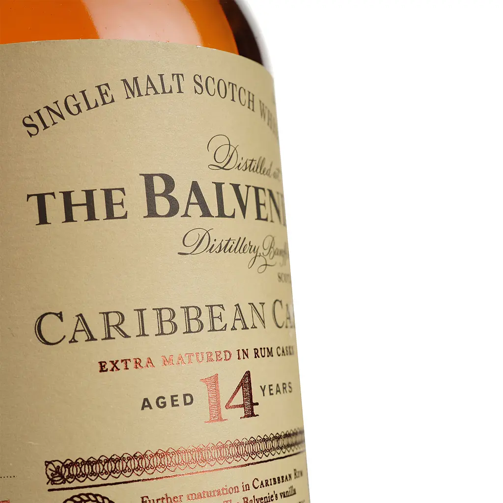 Віскі Balvenie Carribean Cask 14 Year Old 43% 0.7 л з двома келихами в подарунковій коробці - фото 8