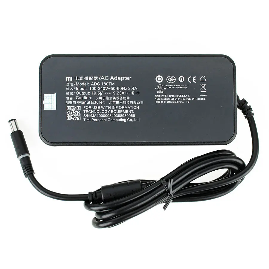 Блок живлення для ноутбука XIAOMI 19.5V 9.23A 180W 7.4x5.0-PIN чорний (без кабелю!) (ADC180TM) - фото 3