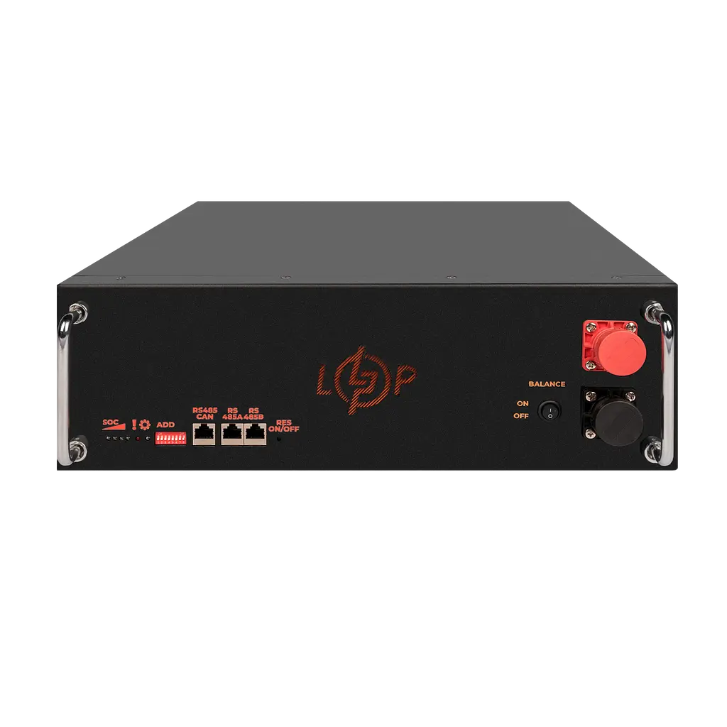 Акумулятор LP LiFePO4 51,2V - 100 Ah (5120Wh) (BMS SP 100A/50А) RM RS485/CAN LCD BL - фото 2