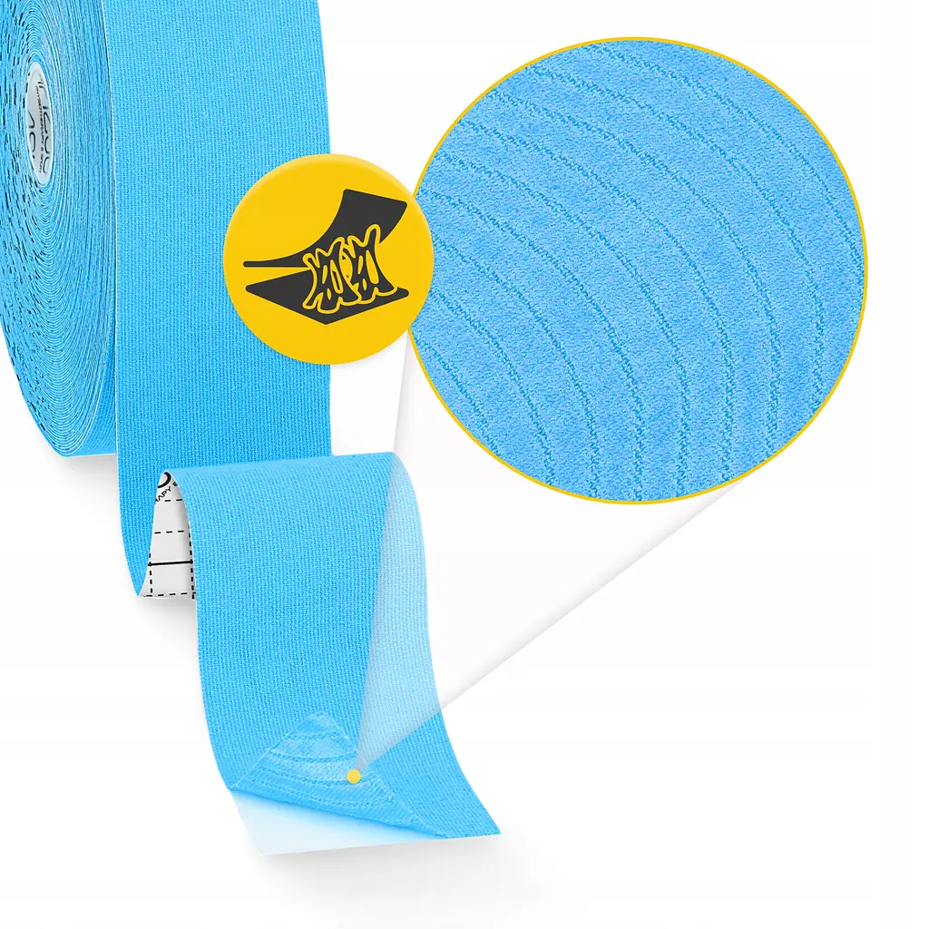 Стрічка кінезіологічна (кінезіо тейп) 4FIZJO 5 см x 31 м Sky Blue (P-5905973405546) - фото 7