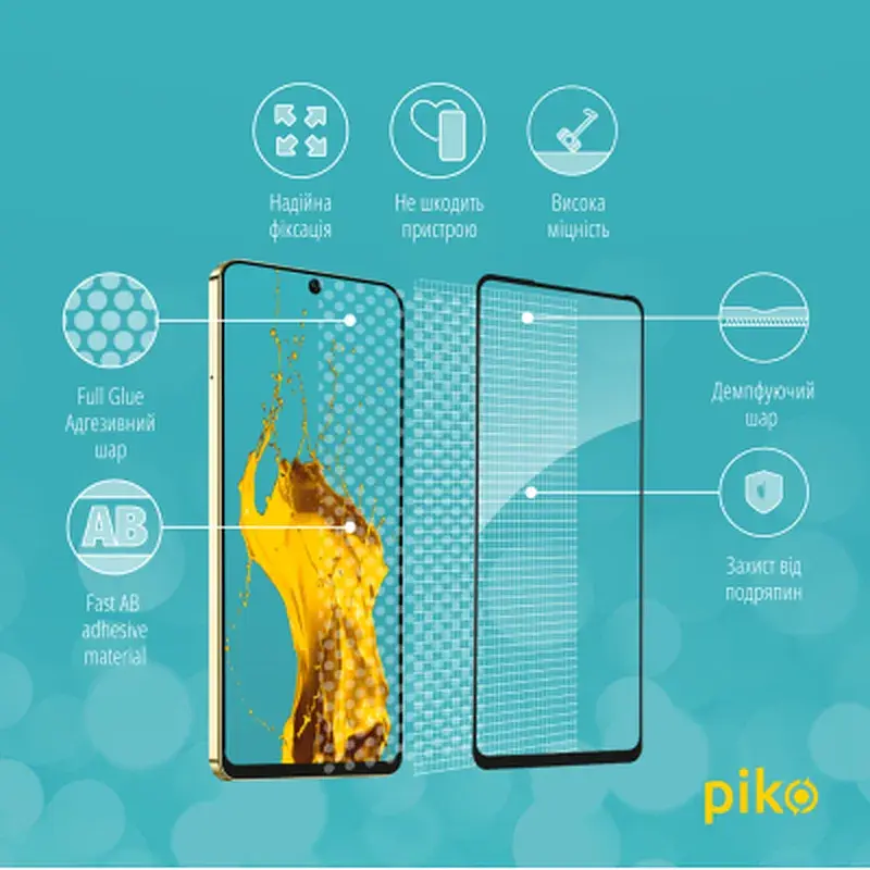 Скло захисне Piko Full Glue Infinix Hot 40 Pro Black (1283126589270) - фото 3