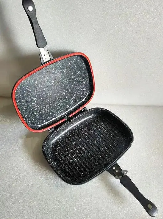 Сковорода гриль с антипригарным покрытием Peterhof PH-25343-32 двусторонняя сковорода гриль. - фото 3