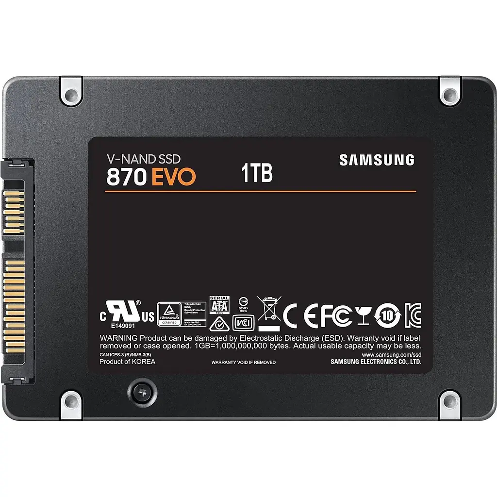 Накопитель SSD Samsung 870 EVO 2.5" SATAIII 3D TLC 1TB (MZ-77E1T0B) - фото 2