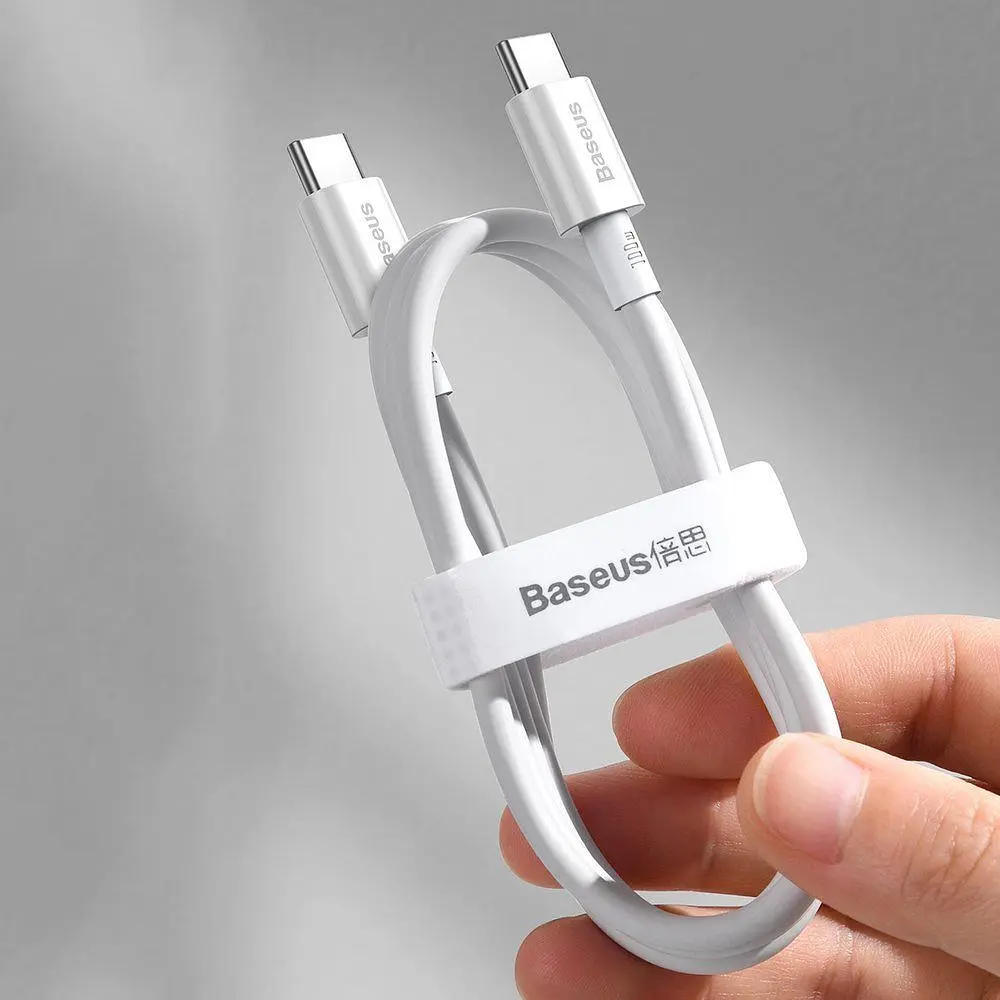Кабель Baseus Superior Series Fast Charging USB-С to USB-С 100W 2m White (CATYS-C02) [151856] - фото 7