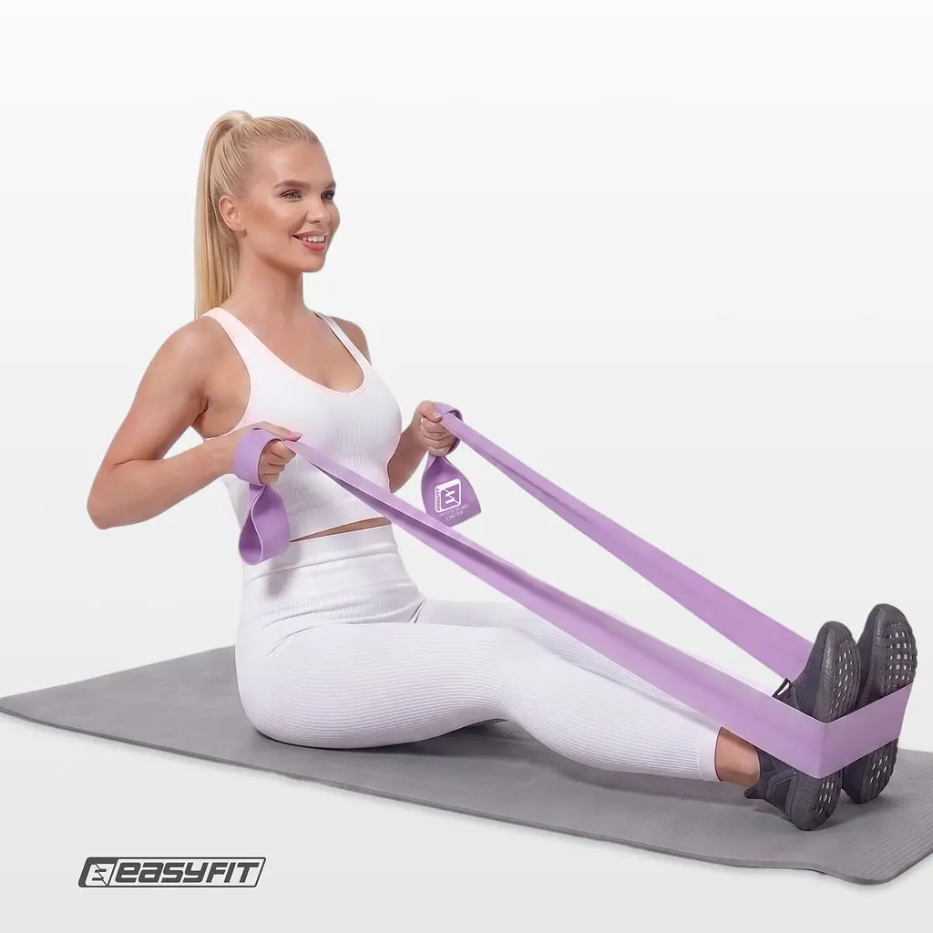 Стрічка для пілатесу EasyFit EPP 0.65 мм пурпурова - фото 4