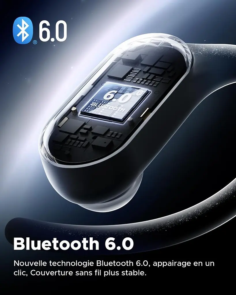 Беспроводные наушники Truefree DS1 Bluetooth 6.0 с ушными крючками, космический звук, 4 прозрачных микрофона, 40 часов - фото 5