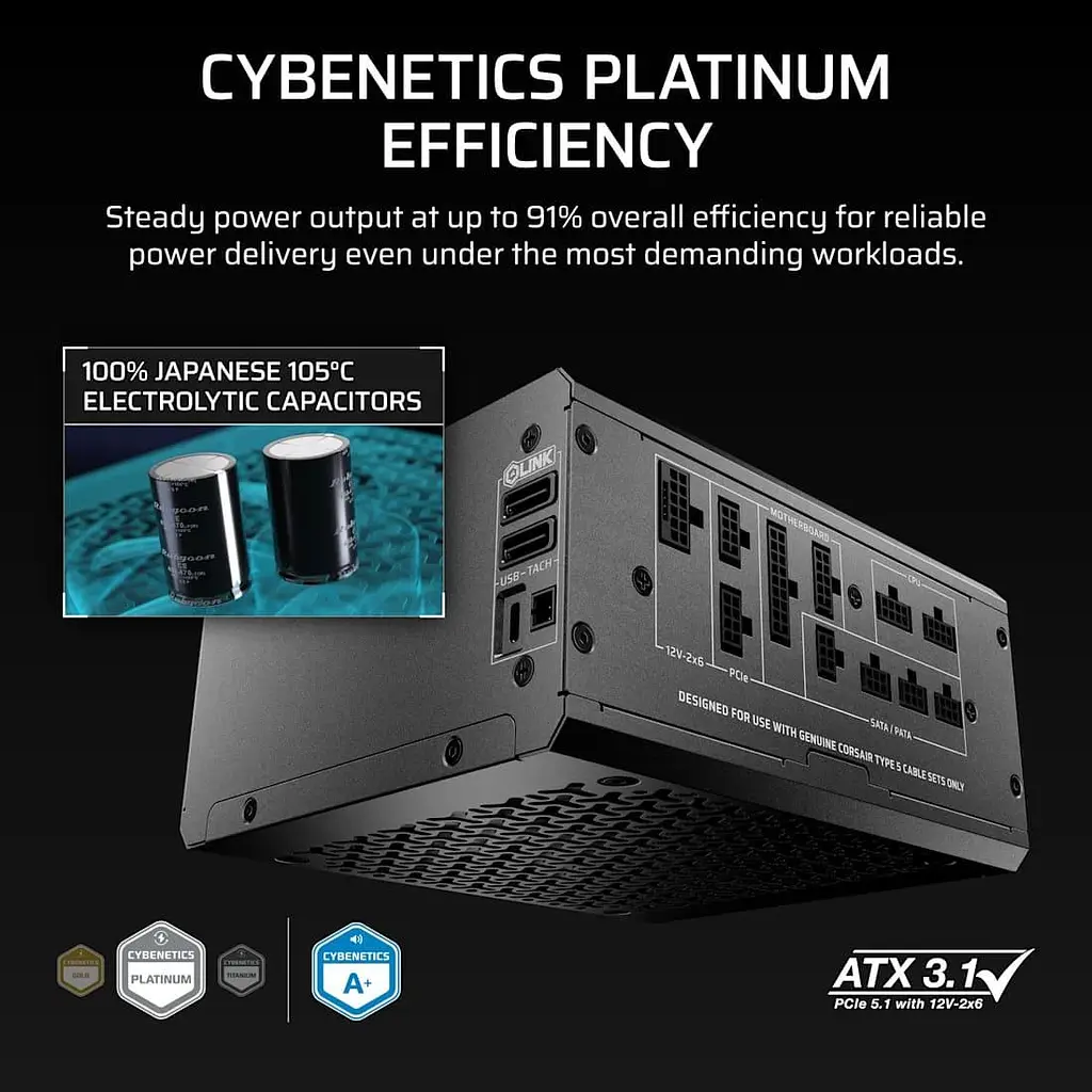 Блок питания Corsair HX1000i 1000W 80+ Platinum (CP-9020265-EU) - фото 9