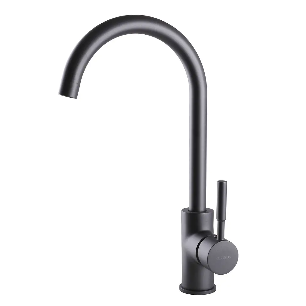 Смеситель для кухни Globus Lux Lazer GLLR-0203S-11-graphite Черный матовый - фото 5