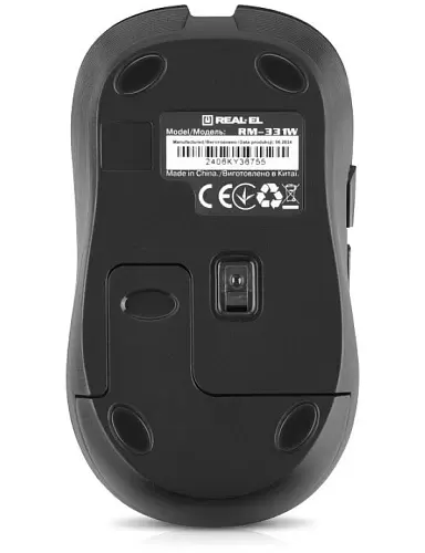 Миша REAL-EL RM-331W Wireless, Black, бездротова, USB, оптична, 1600 dpi, 5 кнопки, 2xAAA - фото 9