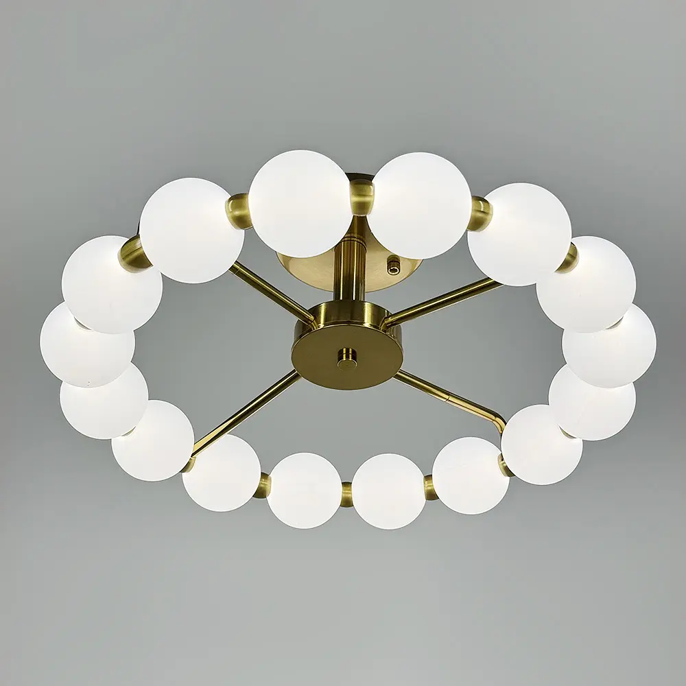 Потолочная люстра в виде кольца из полимерных шариков Ø 50 см Ст. 993-510 AB | Line F - фото 5