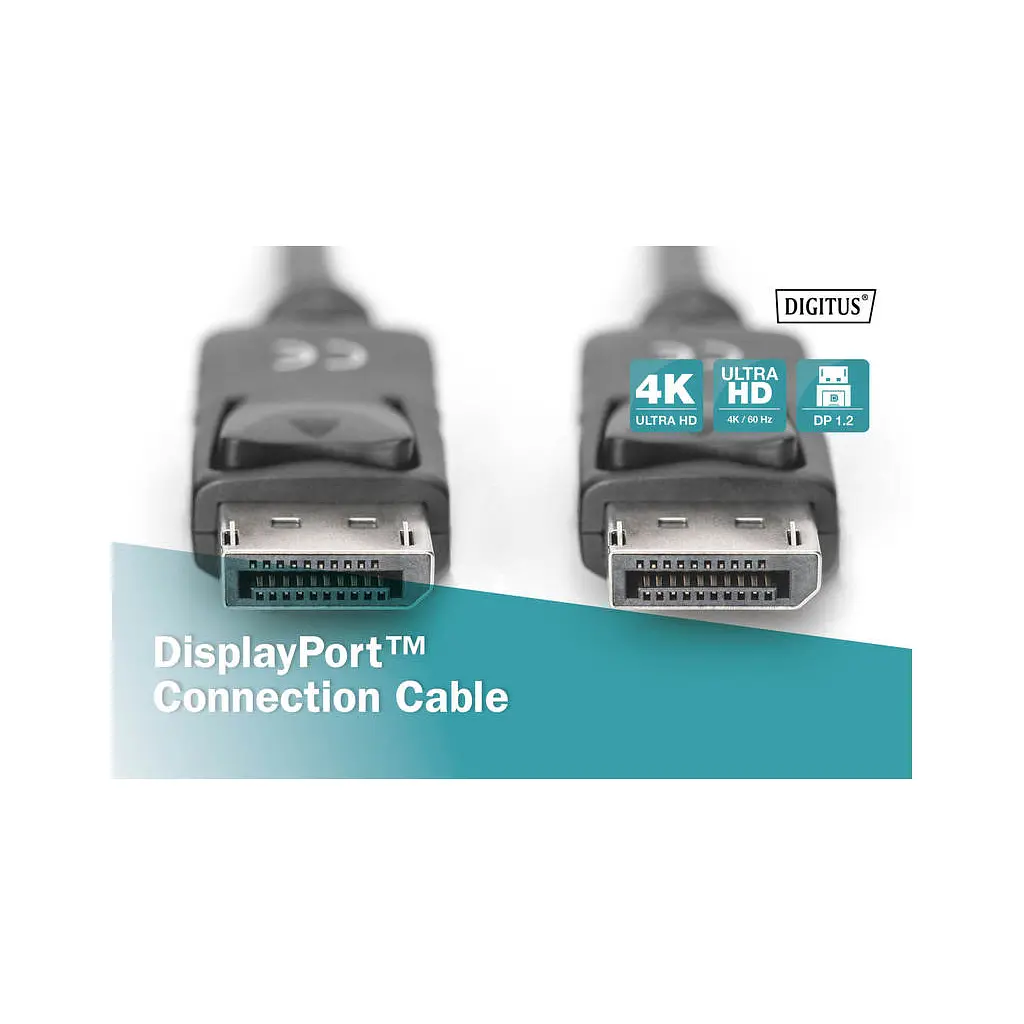 Кабель мультимедійний DisplayPort M to DisplayPort M 2.0m UHD 4K Digitus (DB-340100-020-S) - фото 4