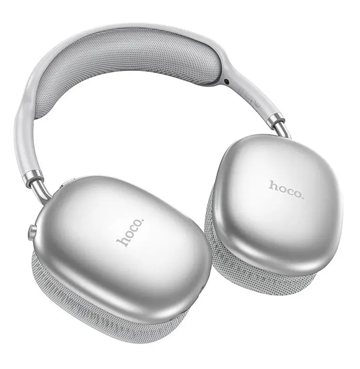 Навушники Hoco Bluetooth W35 Air Triumph BT headphones сріблясті - фото 3