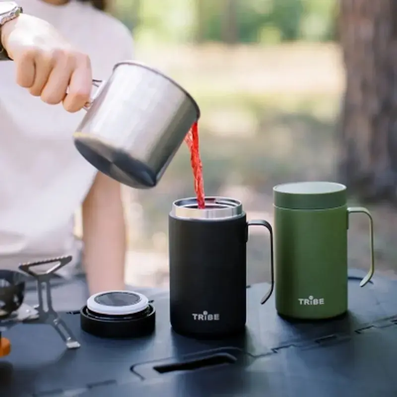 Термокружка Tribe Adventure Mug 450 мл olive (T-FA-0032-olive) - фото 12