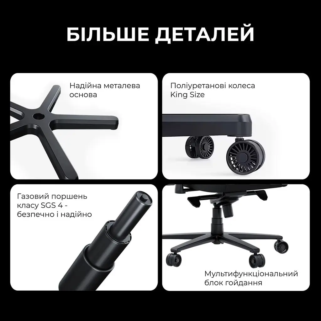 Ігрове крісло Anda Seat Novis Plus Fabric Grey Size XL (AD23YC-XL-01-G-F-G04) - фото 15