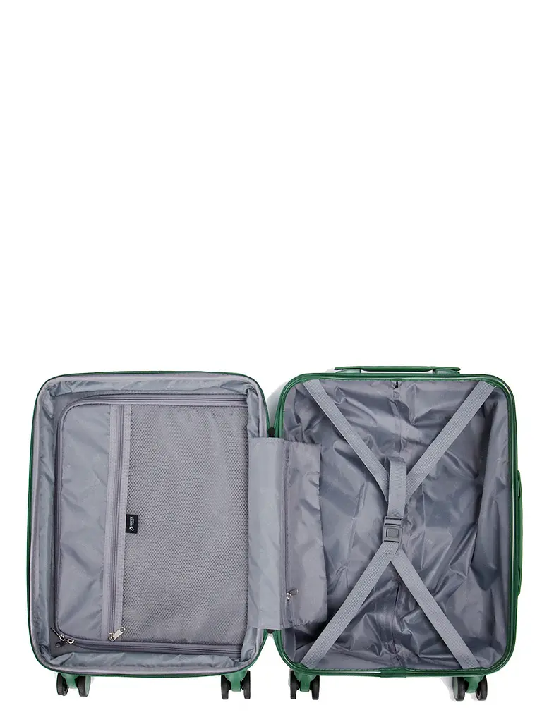 Валіза Малий (S) Полікарбонат під Ручну поклажу Airtex 970 Green 43 л 55x39,5x23,5 см Зелений - фото 9
