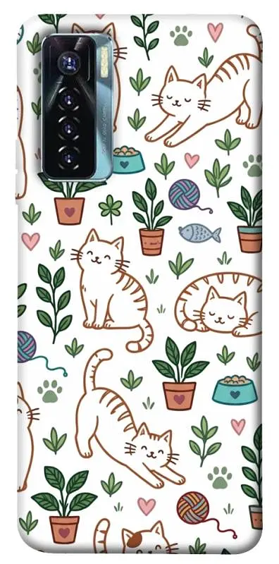 TPU чохол Demsky Cats pattern для TECNO Camon 17 Pro