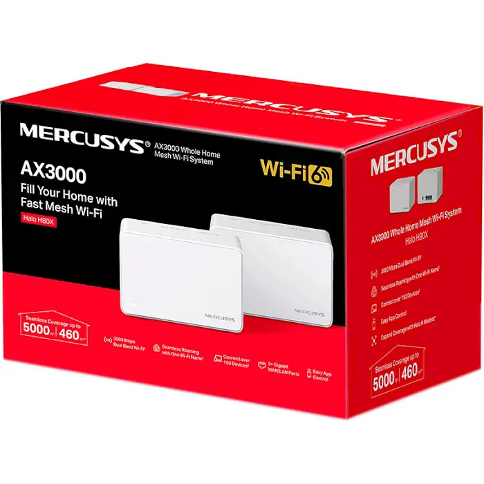 Маршрутизатор Mercusys Halo H80X 2-pack - фото 4