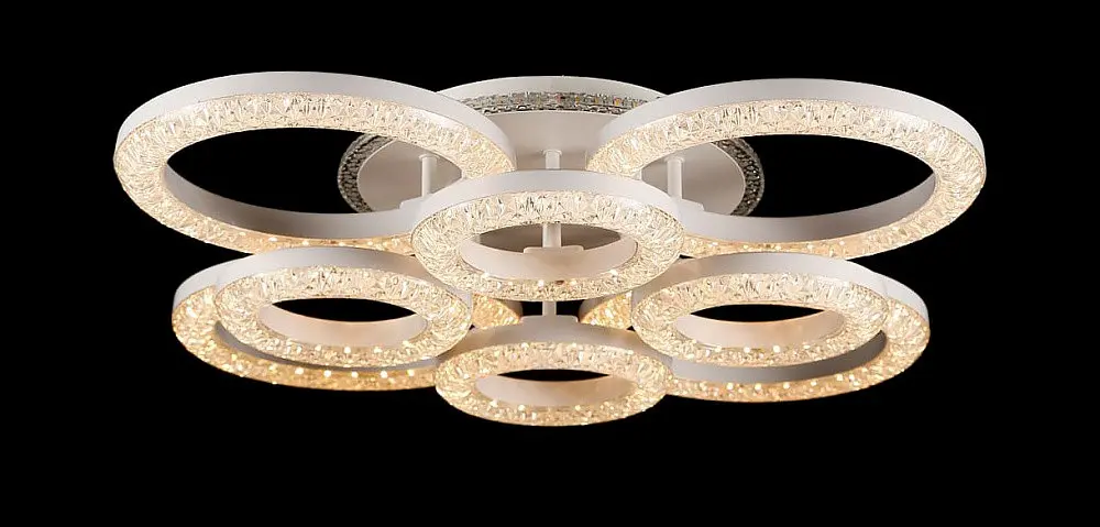 Люстра стельова LED Splendid Ray L2722/4+4, 194W, білий, сучасний стиль, з пультом, димер - фото 3