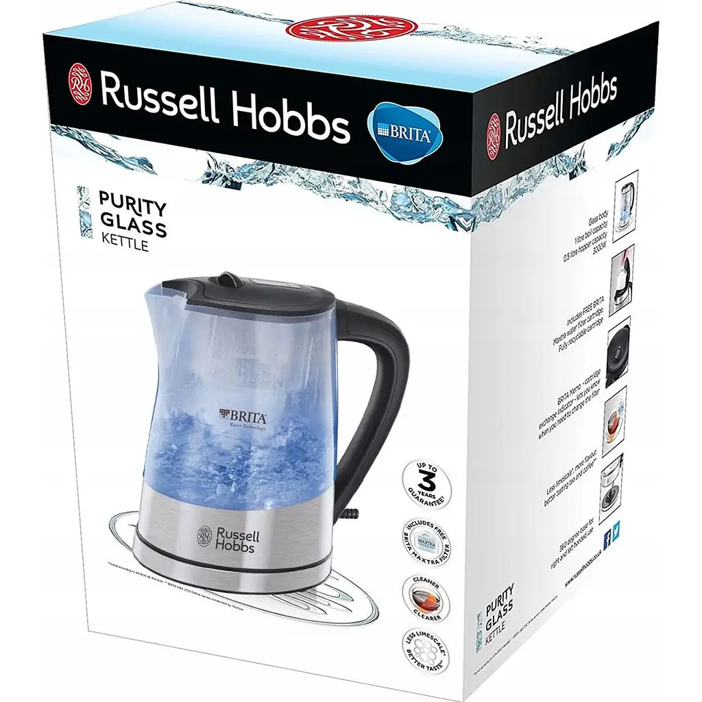 Електрочайник Russell Hobbs Purity Glass 22850-70 з фільтром Brita [120315] - фото 6