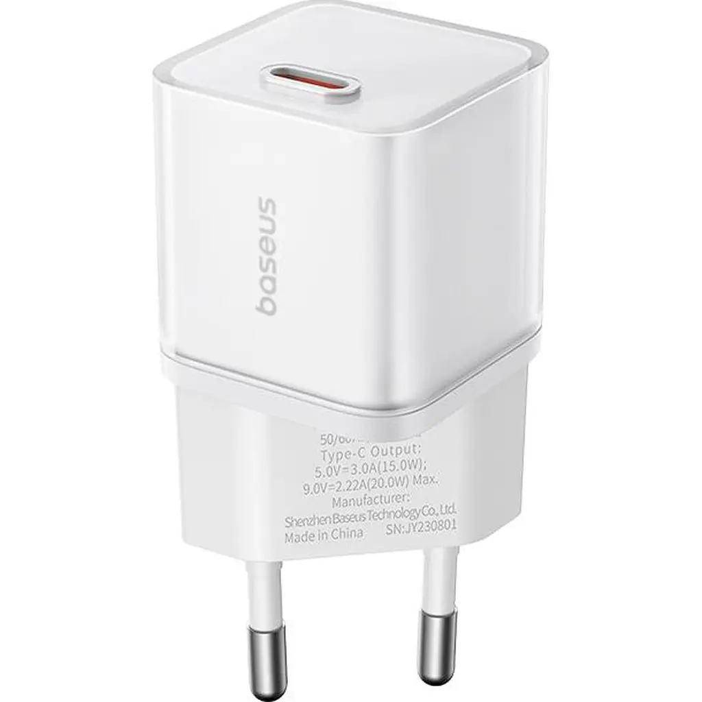 Мережевий зарядний пристрій Baseus GaN5S Fast Charger 20W White (P10162503213-00) [105950] - фото 3