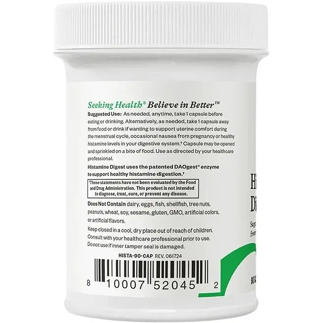 Поддержка переваривания гистамина Seeking Health Histamine Digest 90 капсул - фото 3