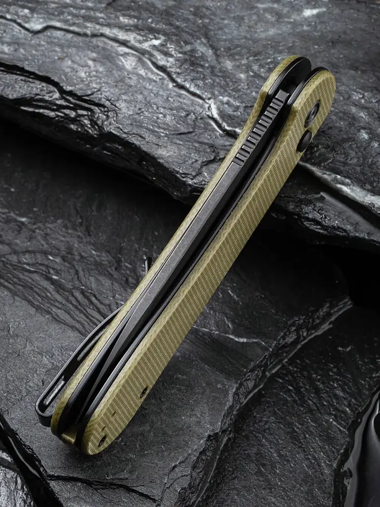 Ніж Civivi Button Lock Elementum Olive Micarta (C2103B) - фото 7