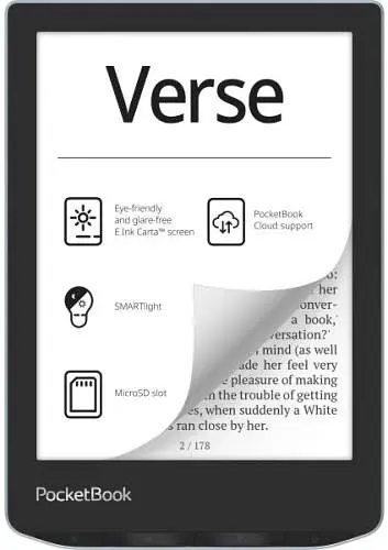 Електронна книга 6" 629 Verse, Bright Blue, WiFi, 1024x758 (E Ink Carta) PocketBook teh0028659