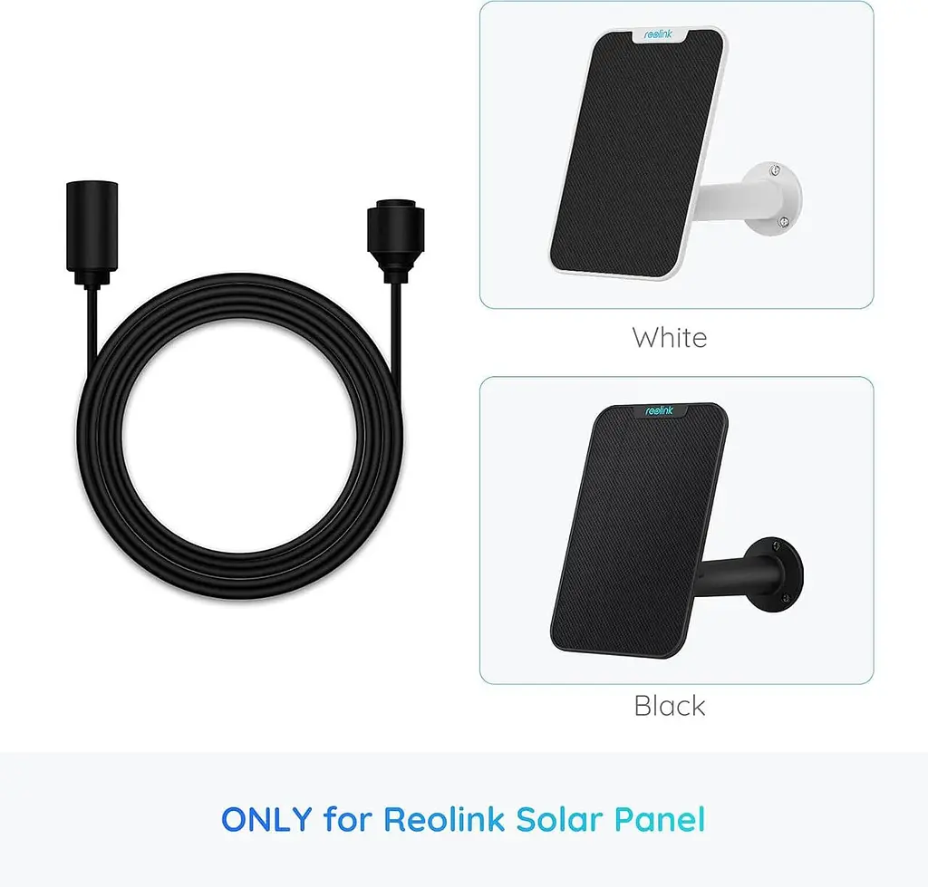 Кабель подовжувач для сонячної панелі 4,5 М Reolink Solar EX Cable(USB-C) Чорний - фото 2