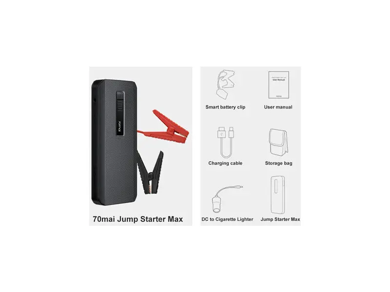 Автономний пусковий пристрій (бустер) Xiaomi 70mai Jump Starter (Midrive PS06) - фото 3