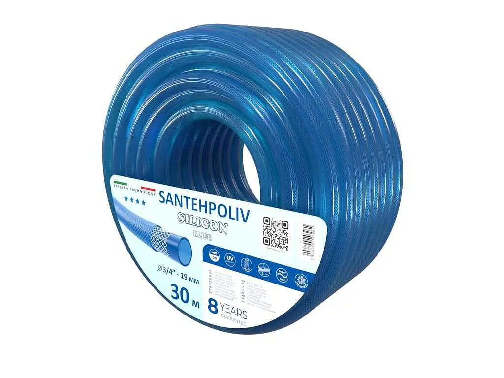 Шланг для поливу SANTEHPOLIV 3/4 30м SILICON BLUE (бухта) ПВХ