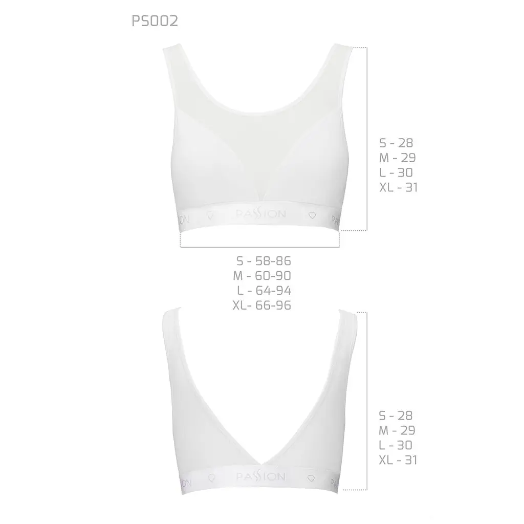 Топ з прозорою вставкою Passion PS002 TOP L, white - фото 5