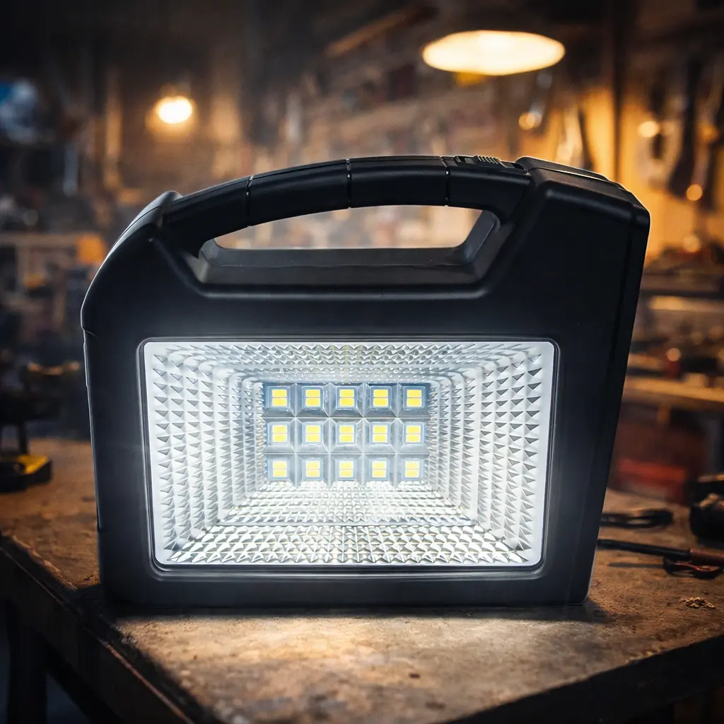 Прожектор акумуляторний GDTIMES GD-103 30 W LED, лампа ліхтар переносний світлодіодний прожектор на акумуляторі - фото 2