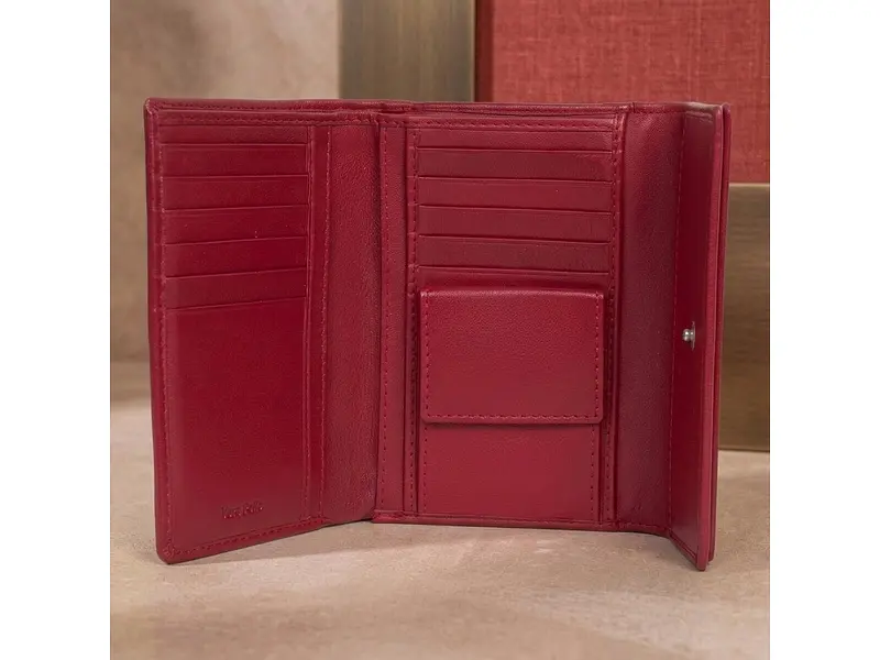 Жіночий гаманець натуральна шкіра Cortina 5115 rosso Червоний 14x10 см TONY PEROTTI acs0032527 - фото 7