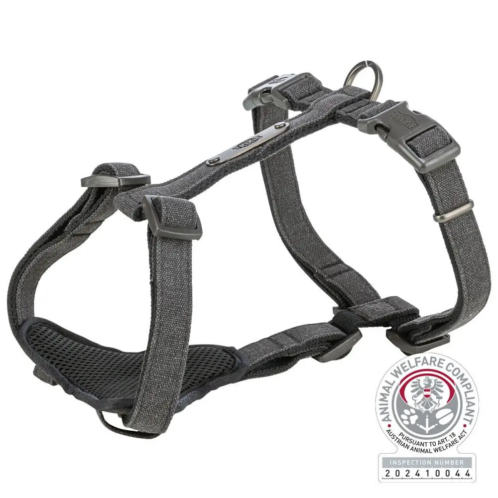 Шлея Trixie CityStyle H-harness для собак бавовна M-L 52-75 см 20 мм чорний - фото 9