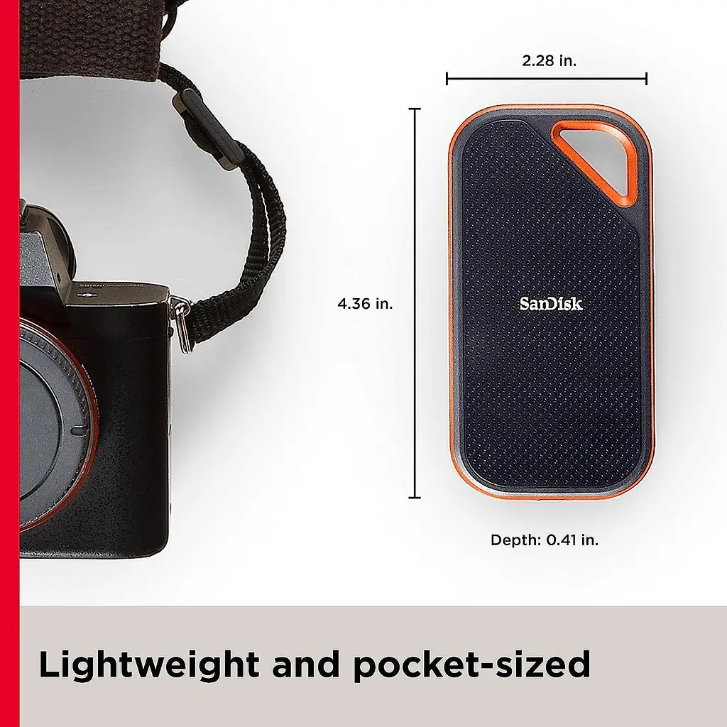 Накопичувач SSD Sandisk SSD Extreme PRO Portable SSD V2 4 TB (SDSSDE81-4T00-G25) - фото 3