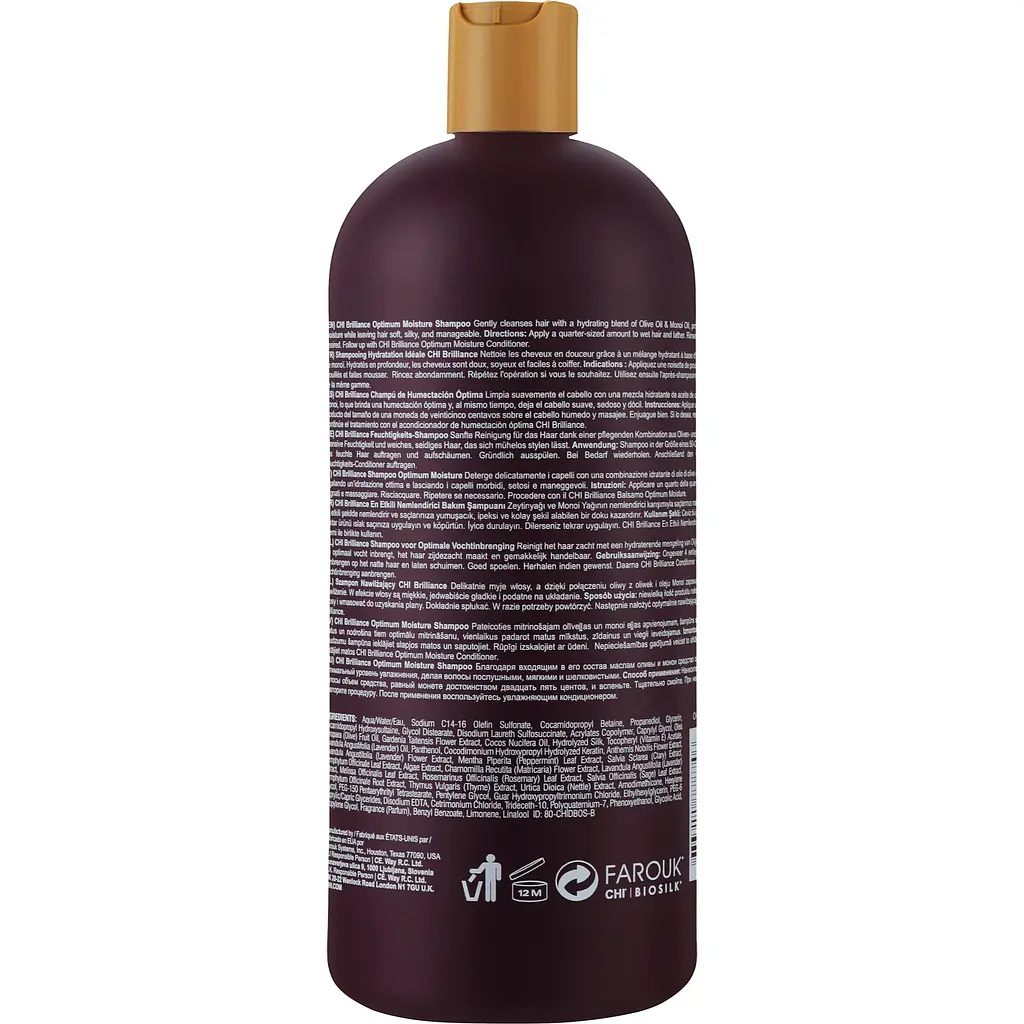 Шампунь для пошкодженого волосся Deep Brilliance Optimum Moisture CHI 946 мл - фото 2