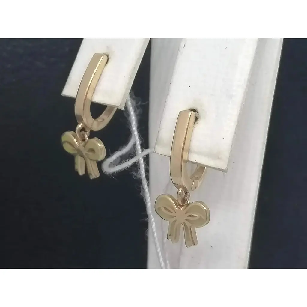 Золоті сережки Столична Ювелірна Фабрика з емаллю. 105526ЕР - фото 2