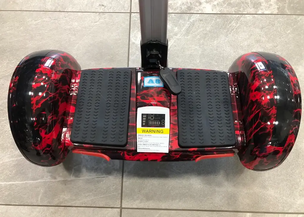 Гіроскутер-сігвей з ручкою Smart Balance A8 Premium 10.5" Полум'я - фото 6