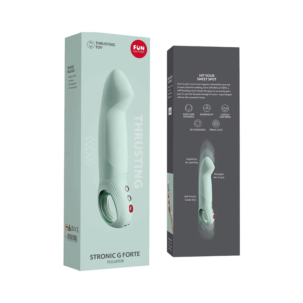 Пульсатор для точки G Fun Factory STRONIC G FORTE sage green, 8 режимів, суперпотужний - фото 8