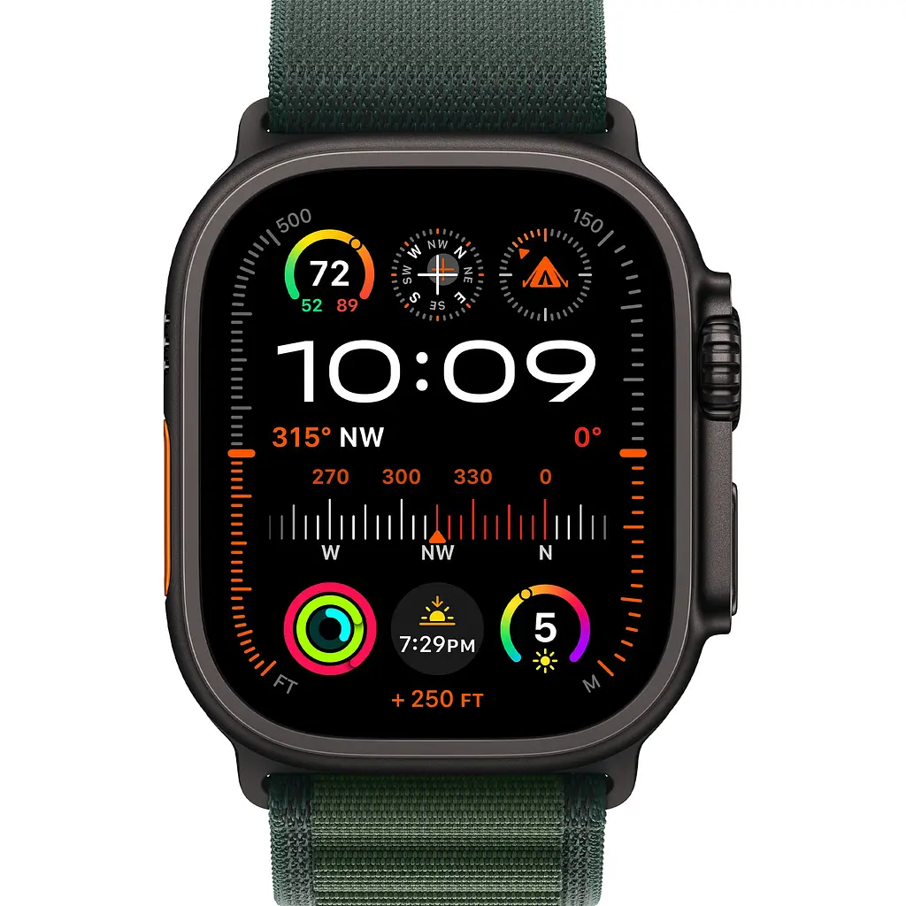 Смарт-годинник Apple Watch Ultra 2 49mm Black Titanium Case with Dark Green Alpine Loop Large (MX4T3) [114892] - фото 2