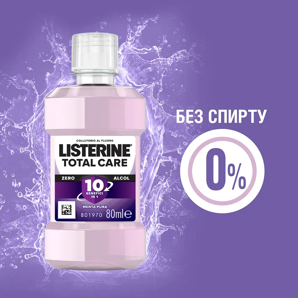 Ополіскувач для ротової порожнини Listerine Total Care 80 мл - фото 4