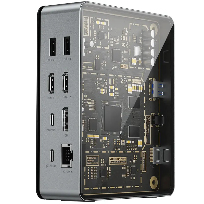 Перехідник HUB Matrix док-станція 16in1 W1601 Gray Wiwu teh0030566 - фото 3