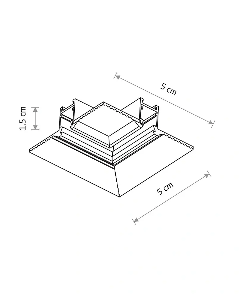Встроенный горизонтальный угловой соединитель Nowodvorski 11732 NANO-LVM Recessed Horizintal Corner IP20 черный - фото 2