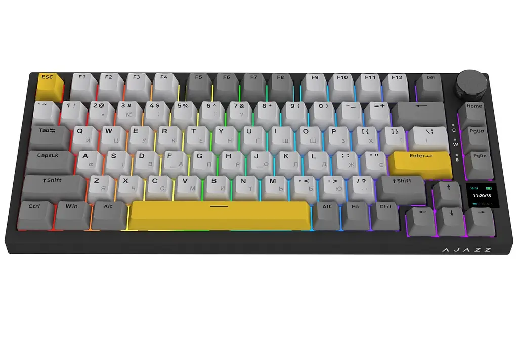 Клавиатура игровая механическая беспроводная Ajazz AK-820B PRO Black RGB Gift Switch Hot-Swap - фото 2