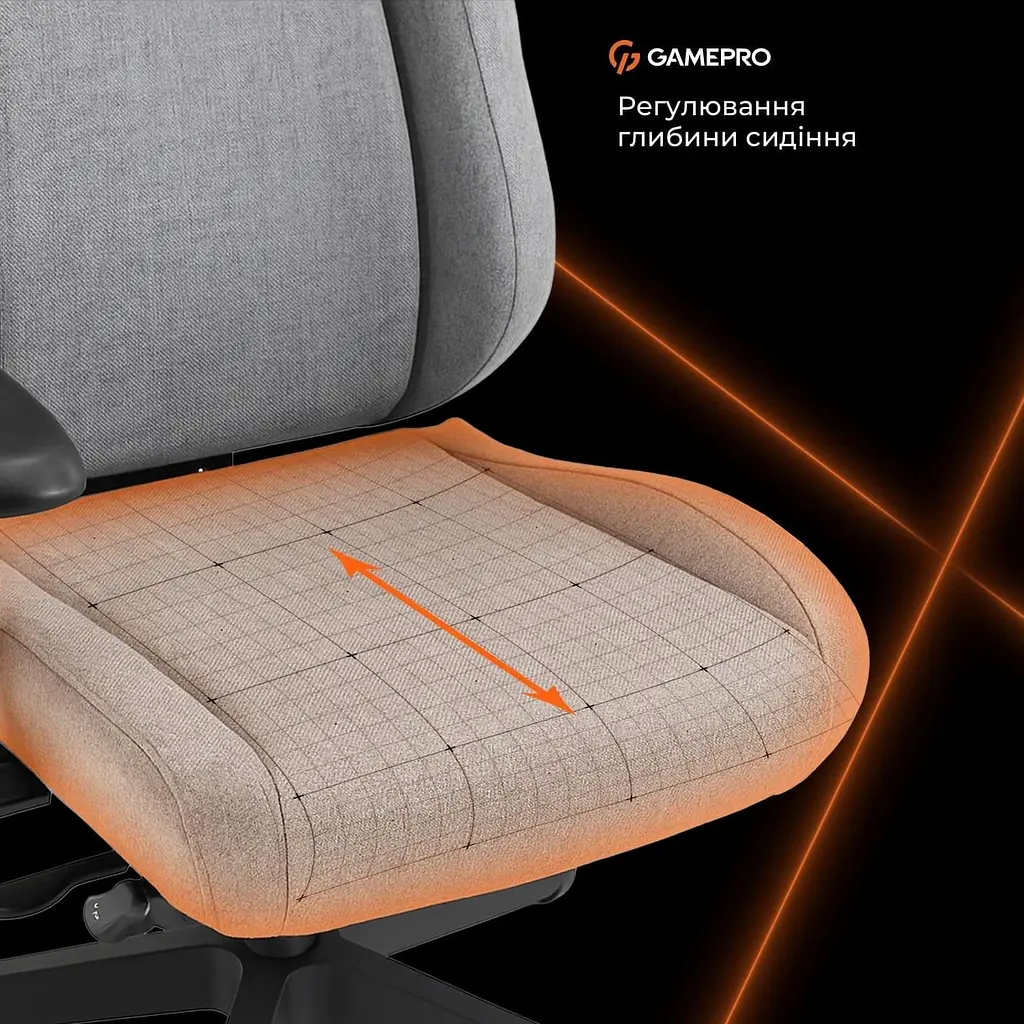 Ігрове крісло GamePro GC925G Gray Black (GC925G) - фото 8